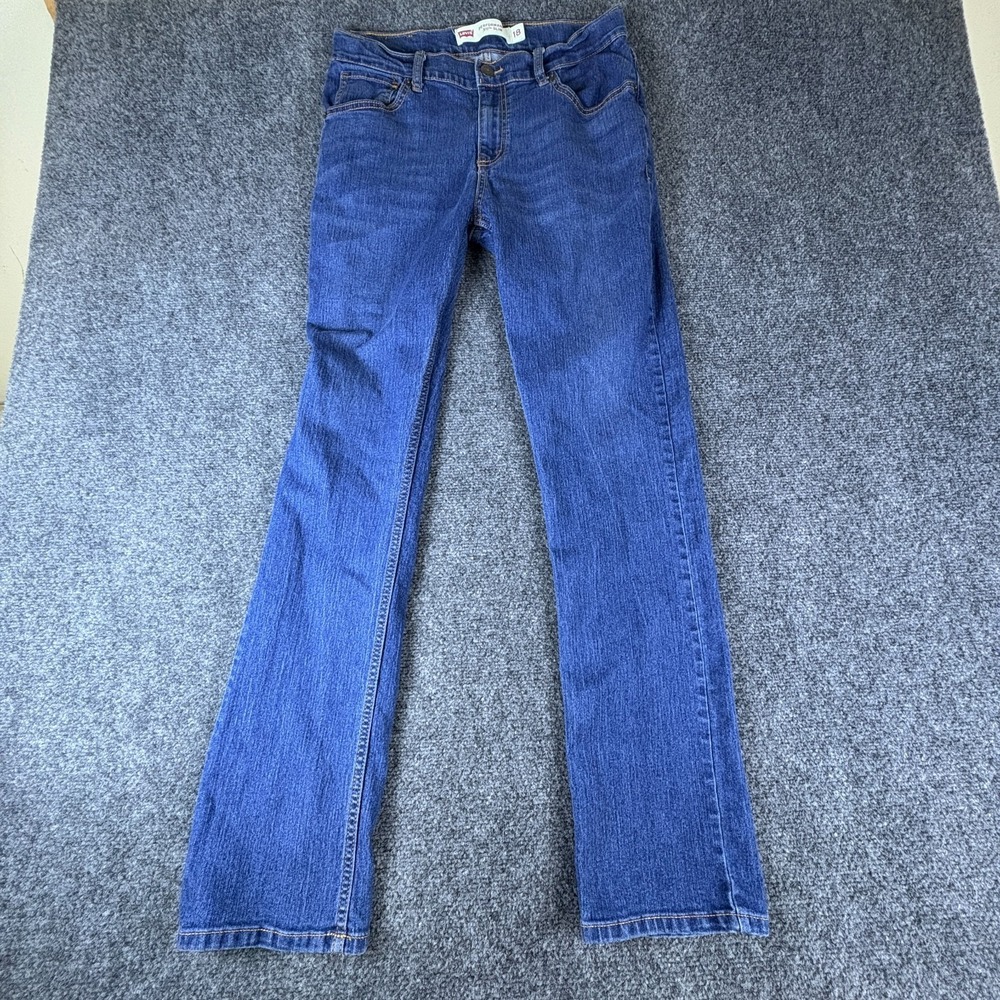 Levi's 511 Slim‎ Performance Jeans Womens 28x30 Blue Denim Whiskers Mid Rise